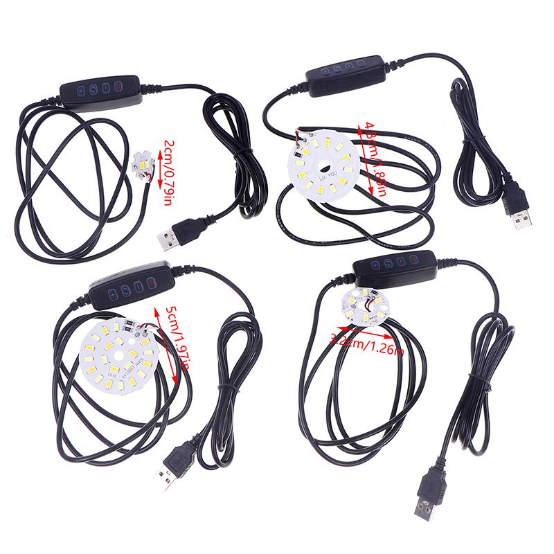 1Pc Usb Plug Dc5V Led Lights Online Switch Dimming Controller With 2Meter Cable 1W 3W 6W 10W Light Board