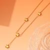 304L Stainless Steel Y-shaped Star Tassel Necklace for Women, Gold & Silver Clavicle Chain