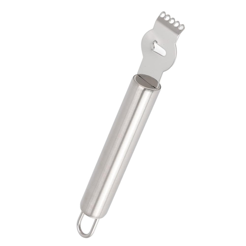 Silberner Zitronenschäler Edelstahl Schaber Obstschälwerkzeuge Zitronenreibe Küche