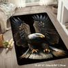 Flannel Printed Eagle Rug Bird Art Design Soft Fleece Floor Mat Living Room Carpet Wildlife Decor American Symbol Rugs