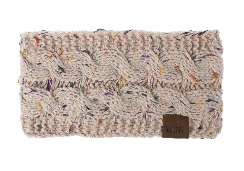 Neuestes Breites Gestricktes Wolliges Stirnband Winter Warm Ohr Damen Verdicken Turban Haarschmuck Mädchen Haarband Kopfbedeckungen Ohrwärmer
