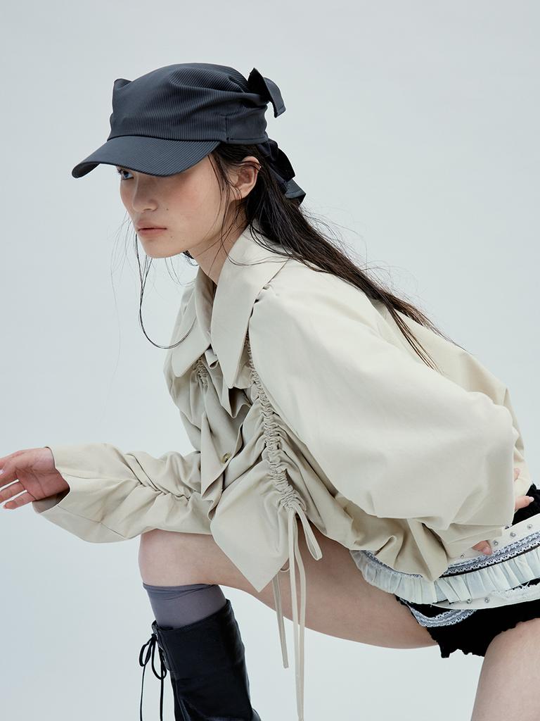 Eosseomnijeu Scarf Cap_Stripe Charcoal