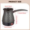 Electric Turkish Coffee Pot Warmer Anti Scald Dry Boil Protection Fast Brew with Handle Water