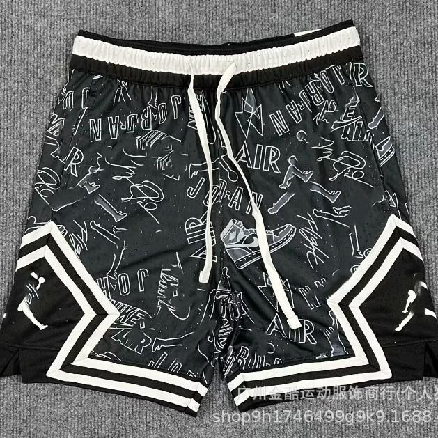 New 2026 summer loose and quick-drying men's AJ basketball shorts printed trendy sports casual pants source wholesale