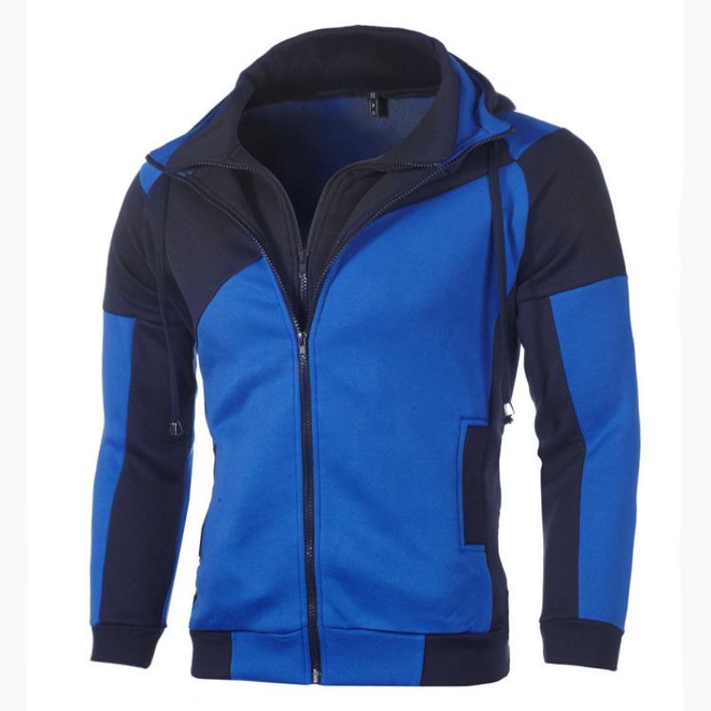 

Double Zipper Hoodie with Zipper Jacket for Men, Warm Fleece XXXL