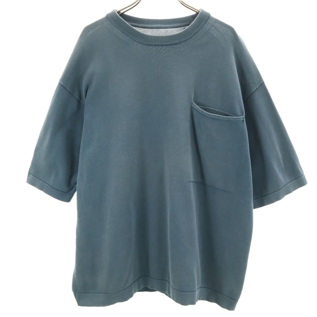 crepuscule Short sleeve Pocket knit T-shirt 2 Charcoal gray Men's Used