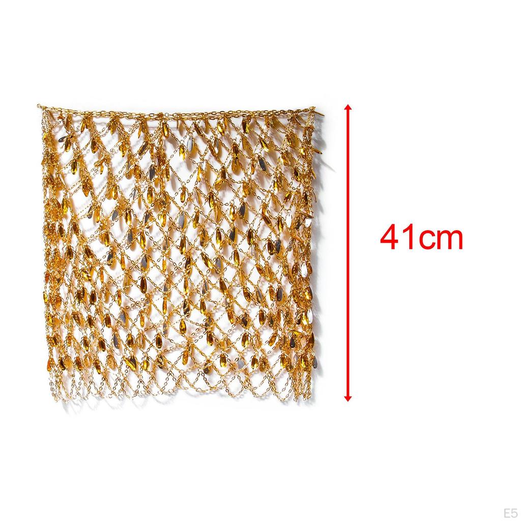 Hollow Mesh Short Rhinestone Body Chain Fashion Bikini Waist