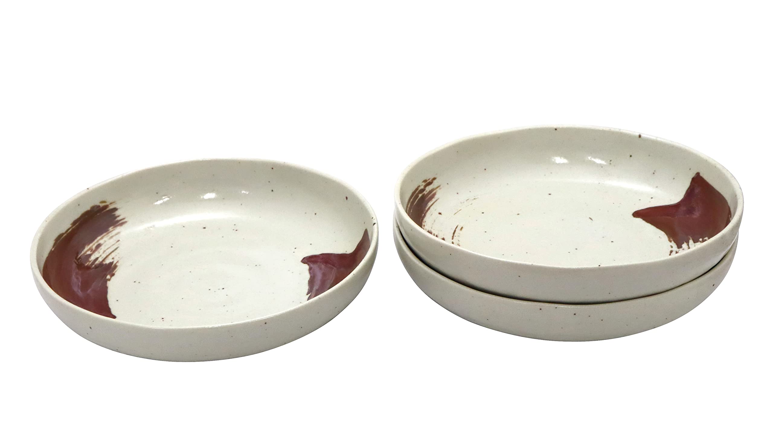 

Castle Enterprises Soba Monogatari Echigo Sand Grain 21cm Shallow Value Set of 3 Mino Made in Japanese Perfect for and Set Meal Restaurants Bowls,