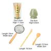 5pcs New Ceramic Matcha Whisk Set Bamboo Reusable Matcha Green Tea Powder Whisk Japanese Tea Set Kitchen Accessories