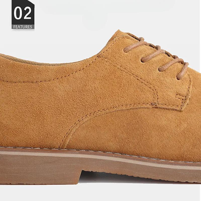 Fashion Men's Derby Shoe Oxford Lace Up Suede Leather Shoes Casual Shoes Outdoor Dress Shoes