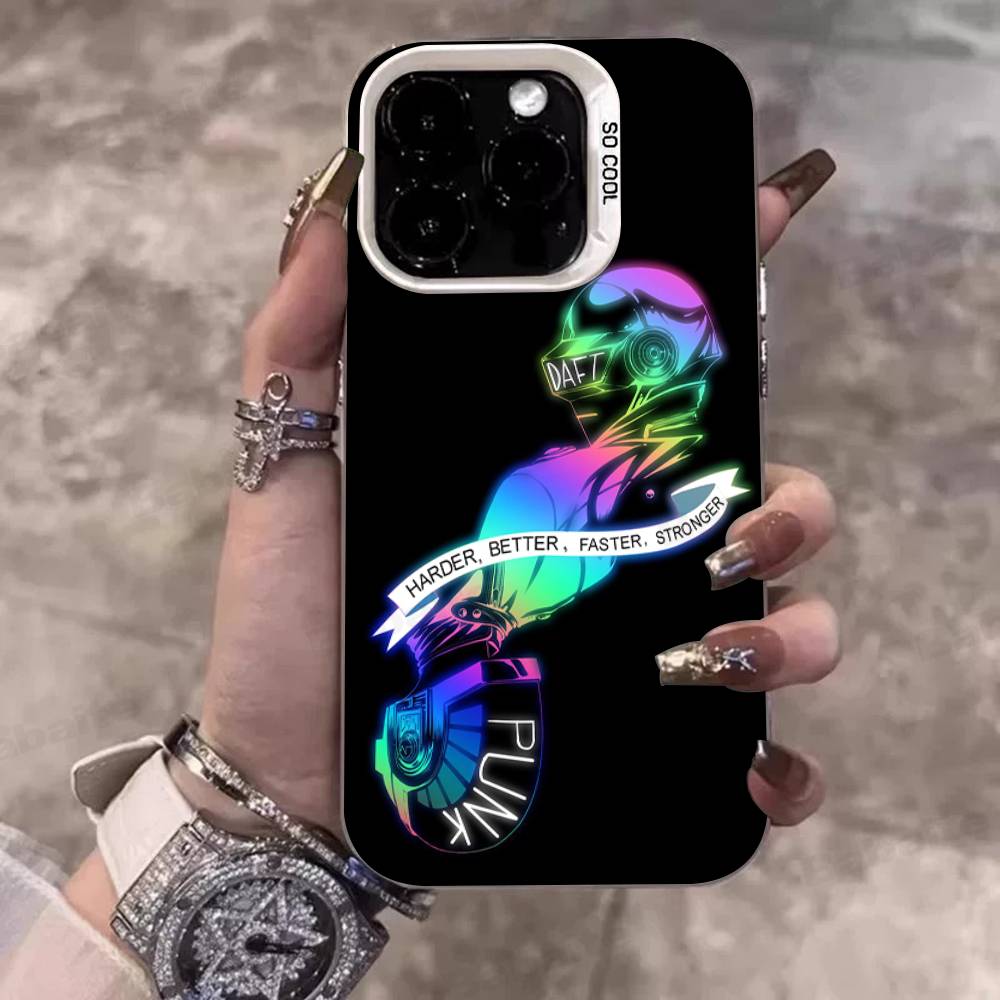 D-Daft Punk Band France Color Phone Case For IPhone 17 16 15 14 13 12 11 Pro Max Plus Pro Shell