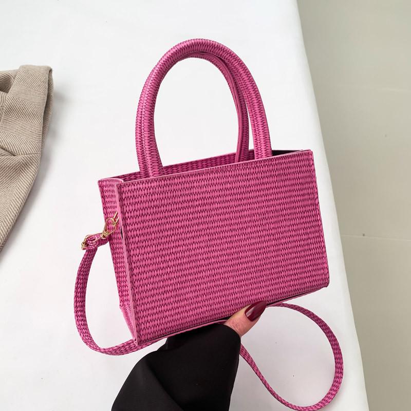 

Retro 2023 New Casual Crocodile Pattern Shoulder Crossbody Handbag Women Urban Minimalist Style рожевий червоний колір
