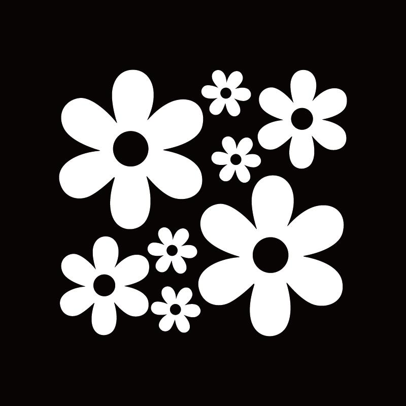 Blumen-Vinyl-Autoaufkleber, Schönes Blumen-Dekal, Universelle AußenDekoration für Motorrad Auto Fenster