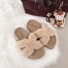 French Fluffy Slippers Women's Wear 2025 Autumn New Internet Celebrity Fashion Casual Lazy Plush One-word Drag Tide