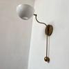 Wall Sconce Light Beautiful Shade White Italian Wall Lamp Modern Stilnovo Style Vanity Wall Light Fixture