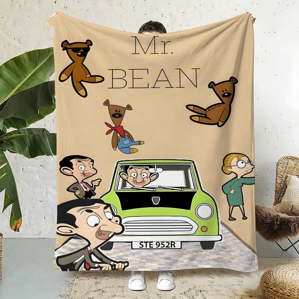 Komödie M-Mr Bean Überwurf Flanell Überwurfdecke, Bett Zuhause Büro Nickerchen Decke Reise, Camping, Picknickdecke Weiche Dekoration