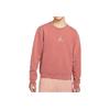Jordan Embroidered Logo Heritage Fleece Crewneck Sweatshirt Men Sweatshirt Rust-Pink DO2308-691