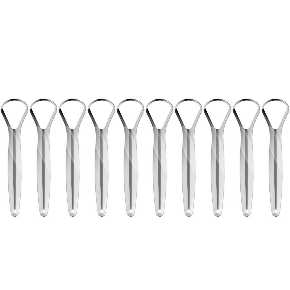 Stainless Steel Tongue Scraper Cleaner Fresh Breath Cleaning Coated Tongue Toothbrush Oral Hygiene Care Eliminate Bad Breath