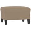 Vidaxl 3-Seater Sofa with Footstool, Cappuccino, 180 Cm, Faux Leather
