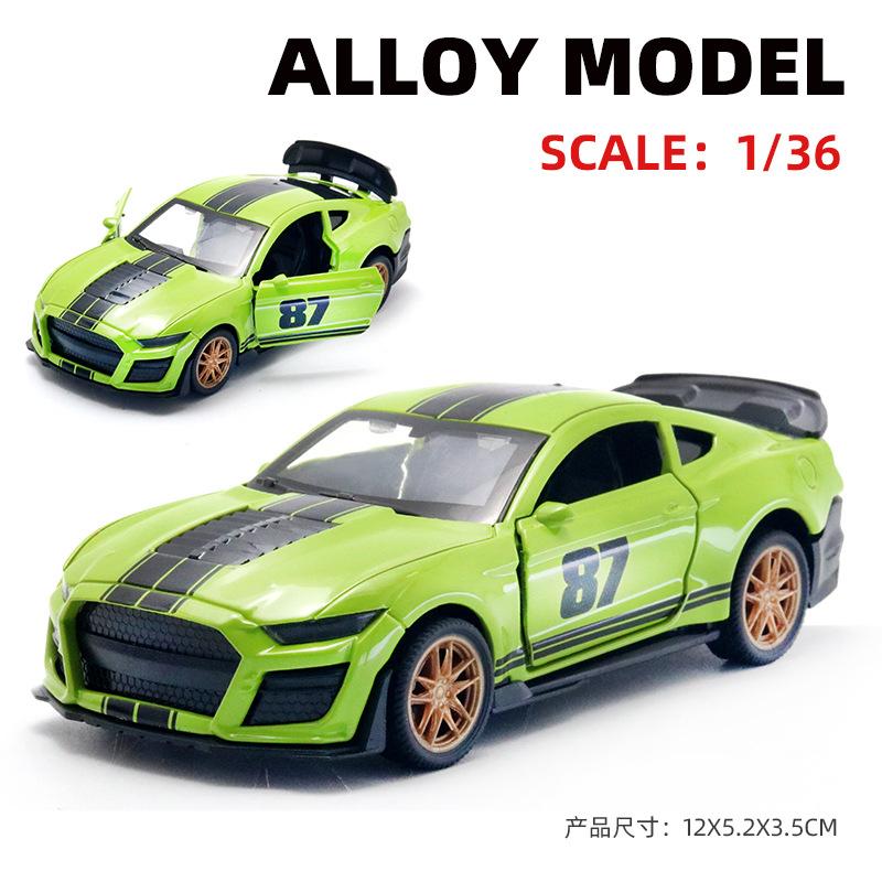 AAZN1 [Boxed] 1:36 Alloy Racing Model Boy Three Doors Pull Back Graffiti Car Gift Wholesale Cross-border