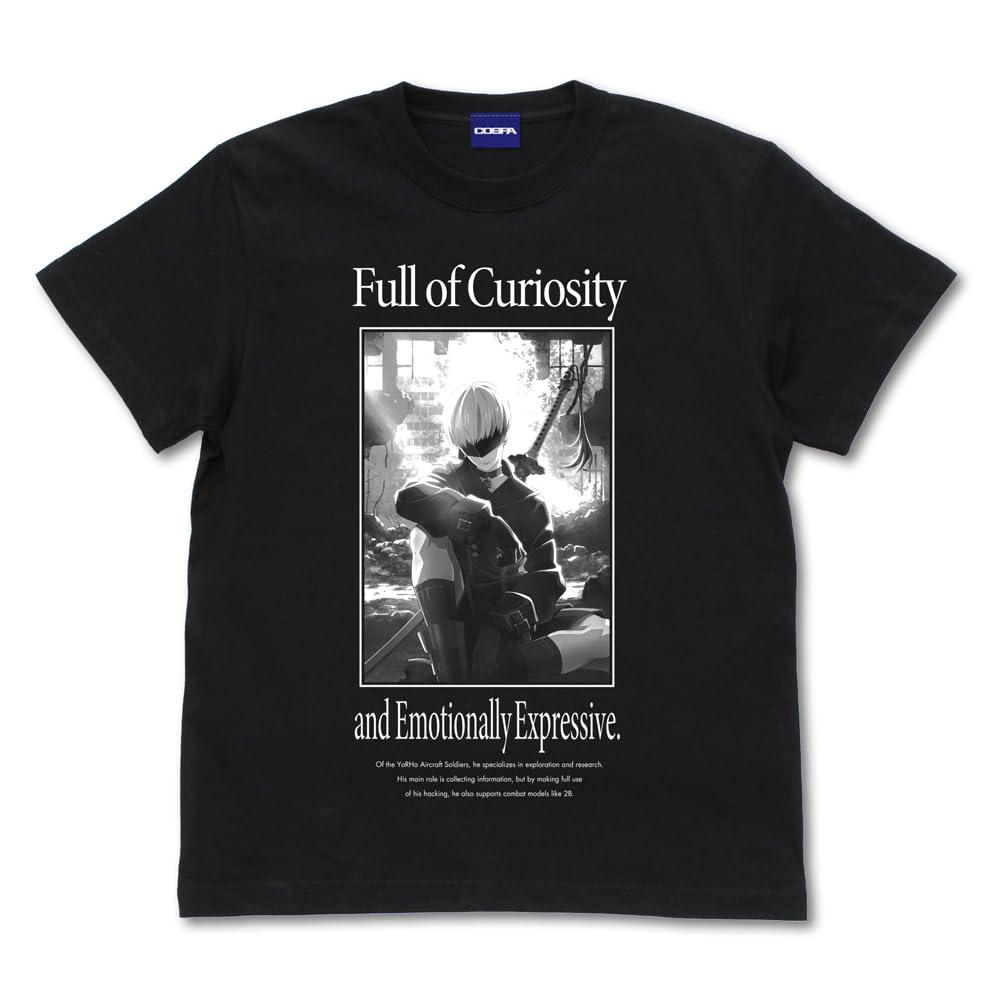 

Cospa 9S BLACK M size [Official] NieRAutomata Ver1.1a T-shirt чёрный