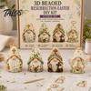 Talos 3D Gnome Bead Craft Kit, Beaded Nativity DIY Faith Religious Art Project with Tools And Instructions for Christians Adults