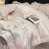 Pure Cotton Bedding Set  Light Luxury Comfortable Skin-friendly Breathable Sheets Quilt Cover Pillowcase