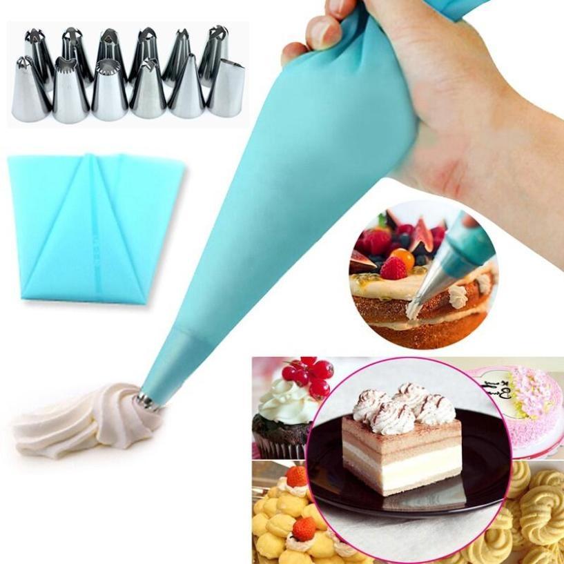 8Pcs/Set Silicone Icing Piping Cream Pastry Bag Nozzle Set DIY Cake Tips Set Cake Nozzle Kitchen