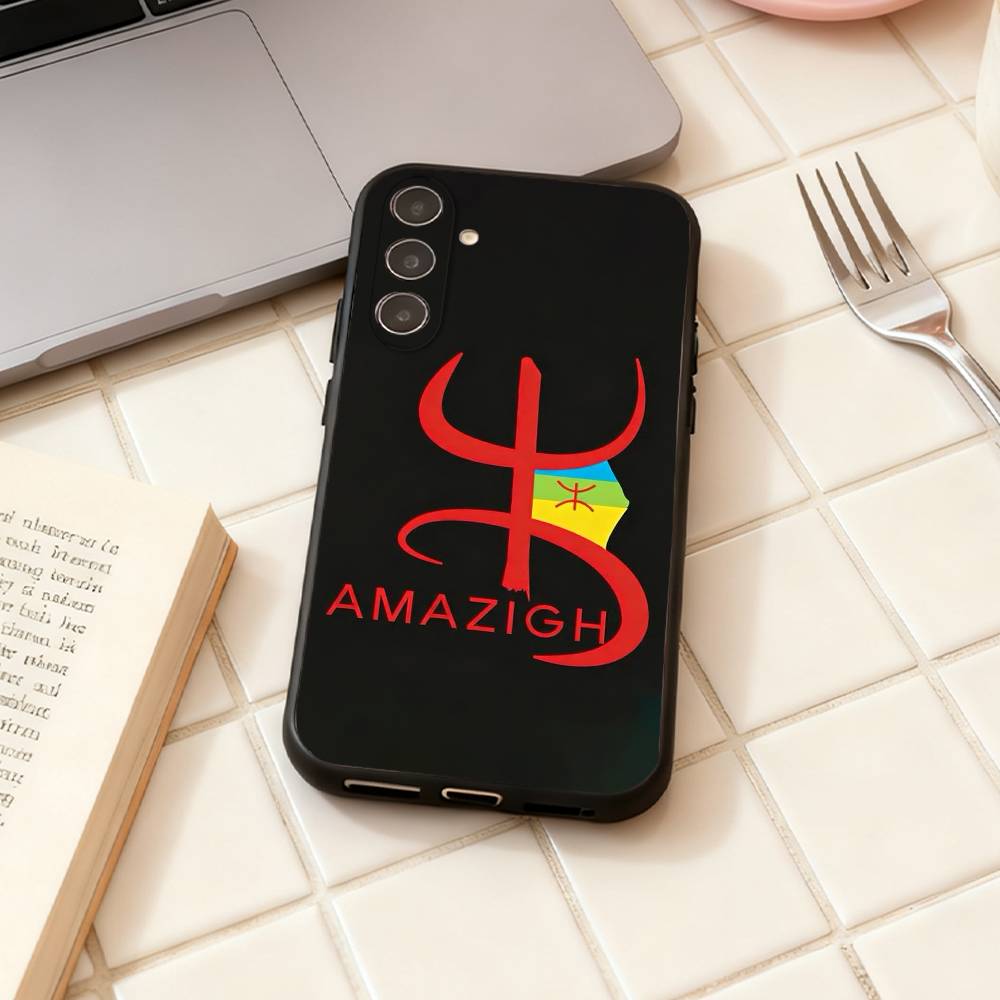 

Amazigh Symbol phone Case For Samsung Galaxy A73,A72,A71,A70,A53,A52,A51,Others Soft Black Shell Samsung a42 5g