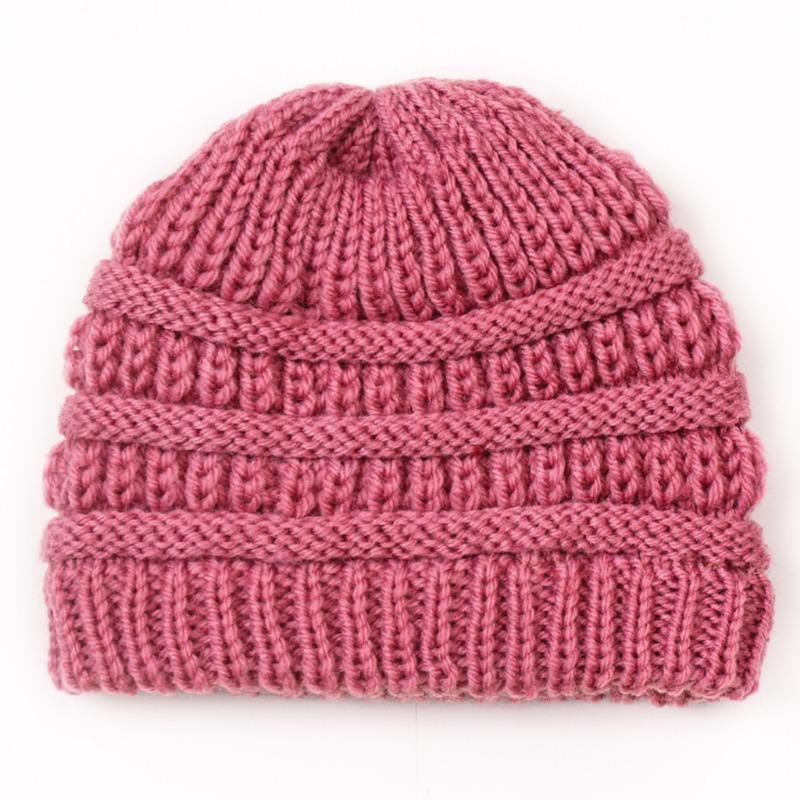 New Children's Knitted Hats, Autumn and Winter Warm Candy-colored Baby Boys and Girls Baby Wool Hats