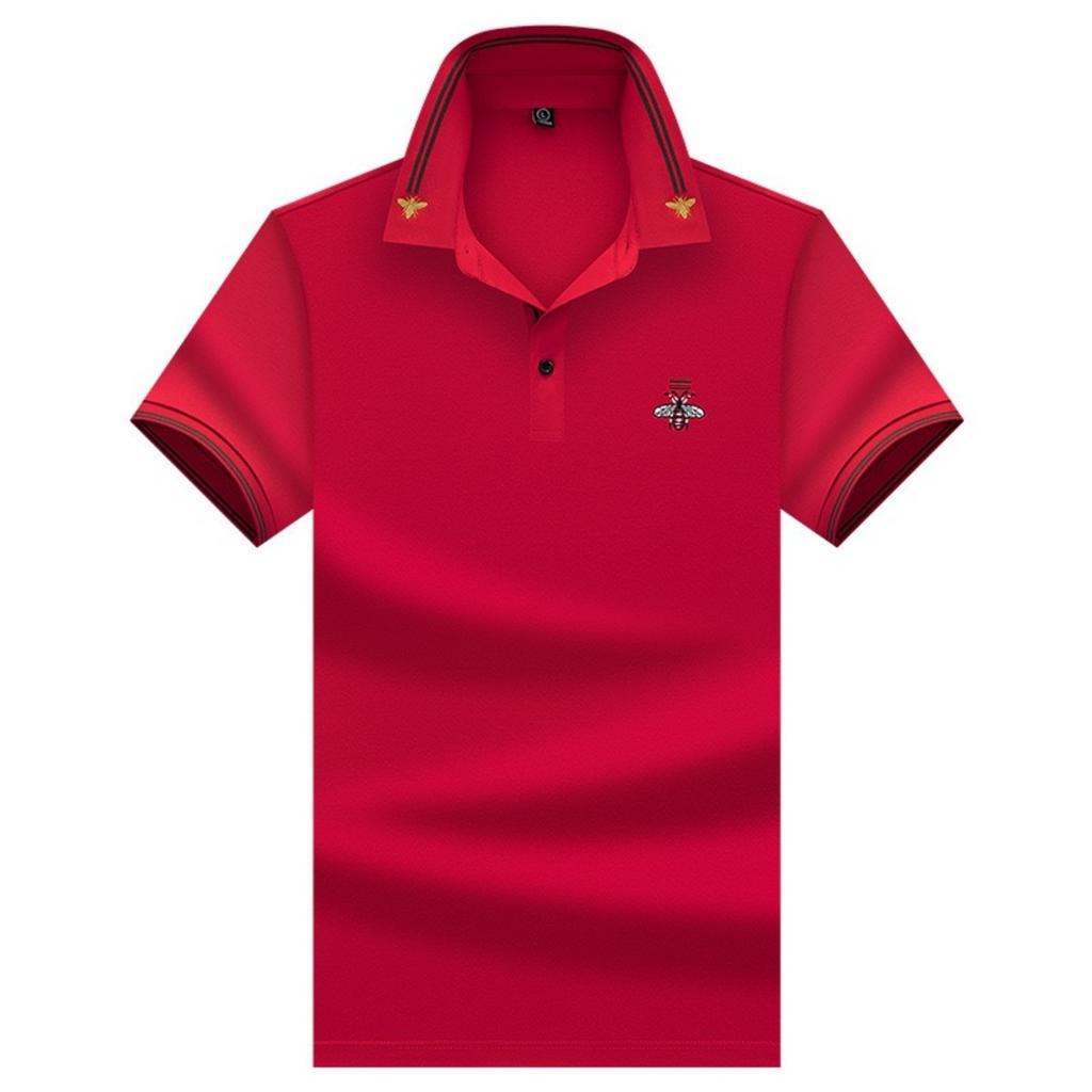STORN Marque Design Qualité Homme POLO Col Revers Abeille Brodé Manches Courtes Nouveau T-shirt d'Été Affaires Classique Tendance Mode Vêtements pour Homme