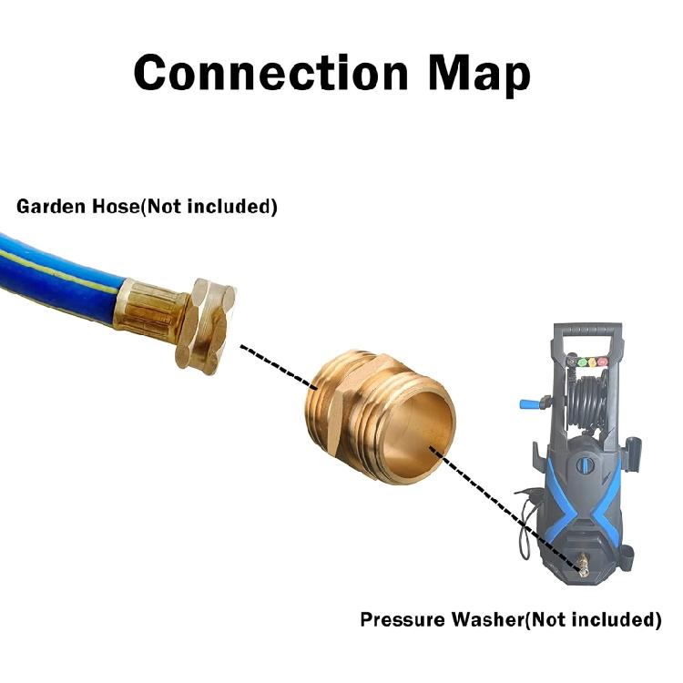 Hose Adapter Male to Male Female to Female Rustproof 3/4'' Brass Connector