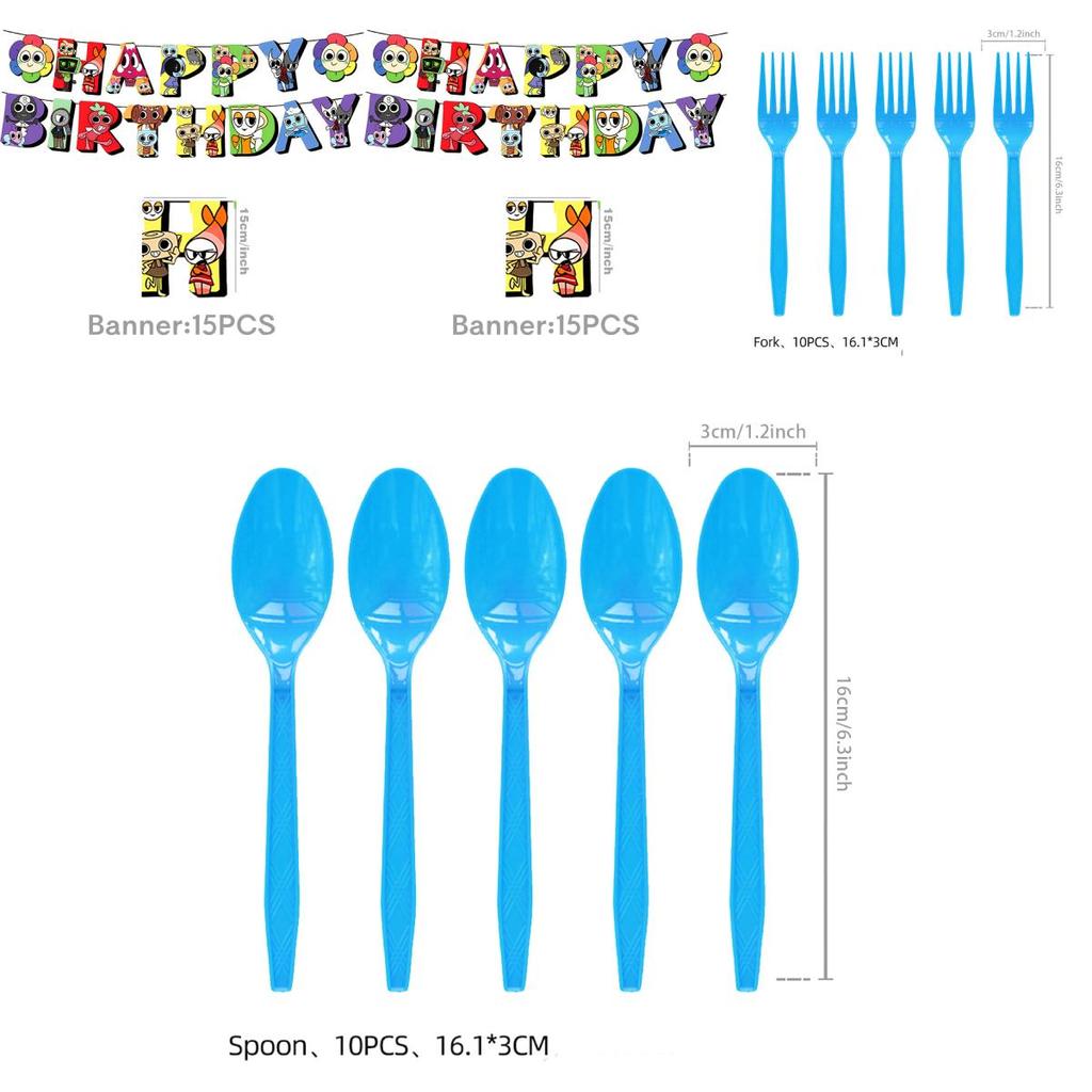 Dandys World Childrens Birthday Party Kit With Disposable Tableware And Decor Items
