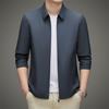 Autumn New Middle-aged and Young Fashion Lapel Jacket Jacket Korean Version Business Casual Long-sleeved Top Jacket