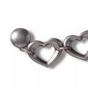 Crocs Zhibixing Heart Chain Solid Design Zinc Alloy Shoe Accessories Unisex Accessories Silver 10013761