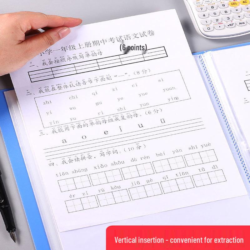 A4 Transparenter Dokumenten-Aufbewahrungsordner für Büroorganisation.