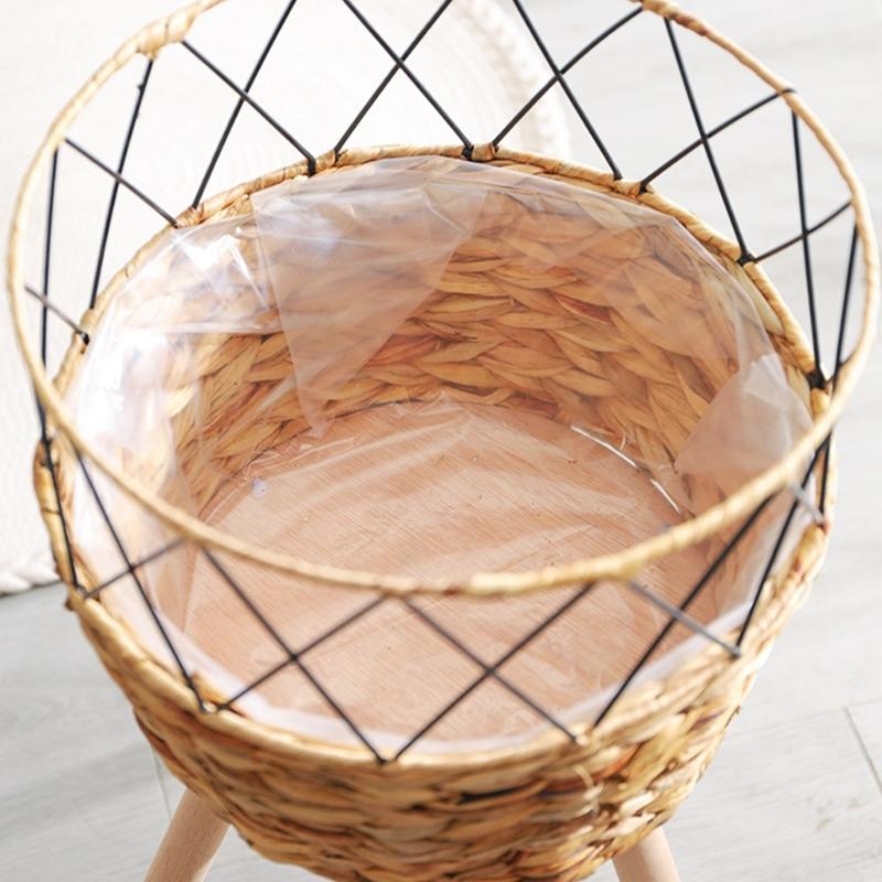 Flowerpots for Plant Floor Planter Stand Wooden Basket Home Flower Shelf Rack Indoor Outdoor Garden Farmhouses Decorations