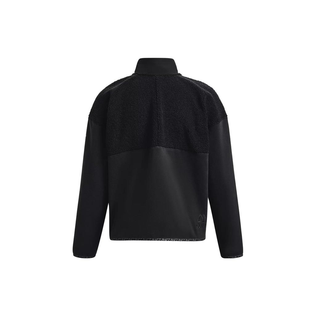 Under Armour Polartec Maxx Solid Zip Neck Sports Jacket Women Jackets Black 1373291-001