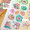 Cute Glitter Capybara Cartoon Stickers DIY PET Scrapbook Decorative Stickers Creative Mug Decorative Decals Boys