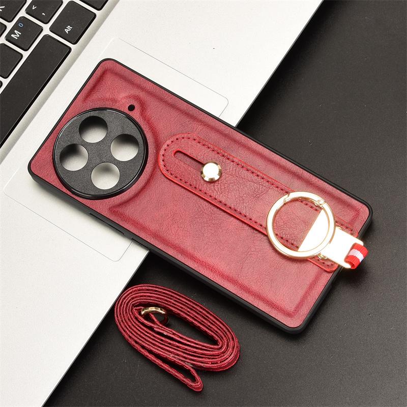 For Tecno Camon 30S Fashion WristStrap Phone Holder Case For Tecno Camon 30S Pro Leather Style Case Drop-Resistant Cover