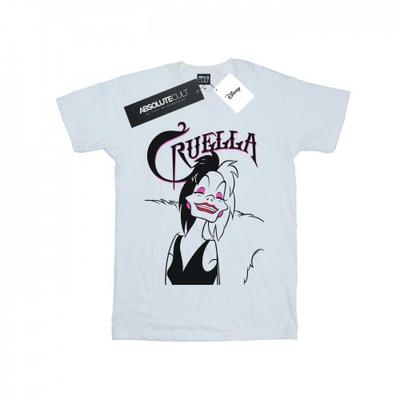 Womens/Ladies Cruella De Vil Evil Smile Cotton Boyfriend T-Shirt