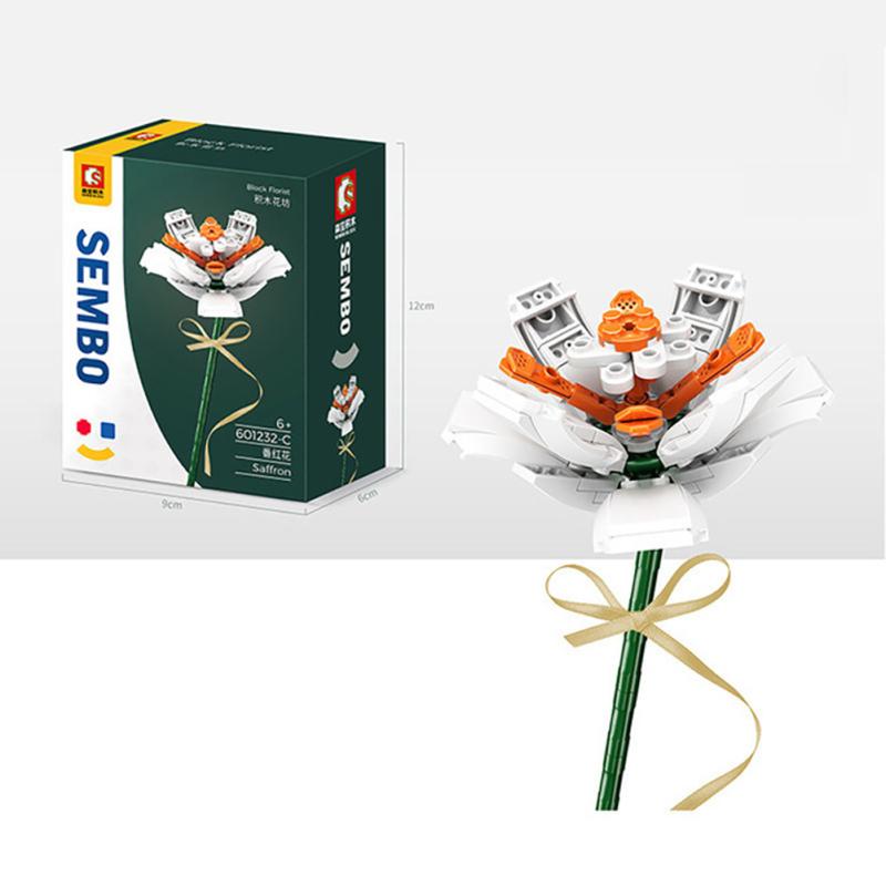 Ewige Blumenstrauß-Bausteine, kompatibel mit Lego, zusammengebautes Baustein-Spielzeug für