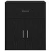 Sideboard Black Oak Effect 60 X 31 X 70 Cm Engineered Wood