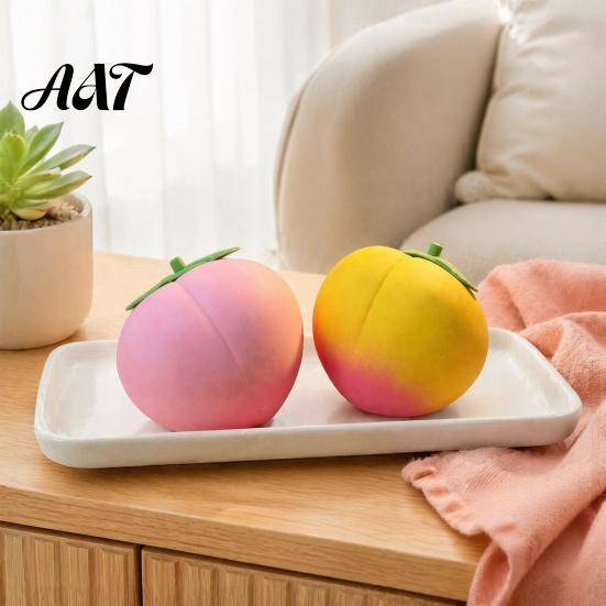 Portable Stress Reliever Giant Peach Relief Toy, Realistic Large Squeeze Simulated Fruit Sensory Toy Desk for Adults & Kids