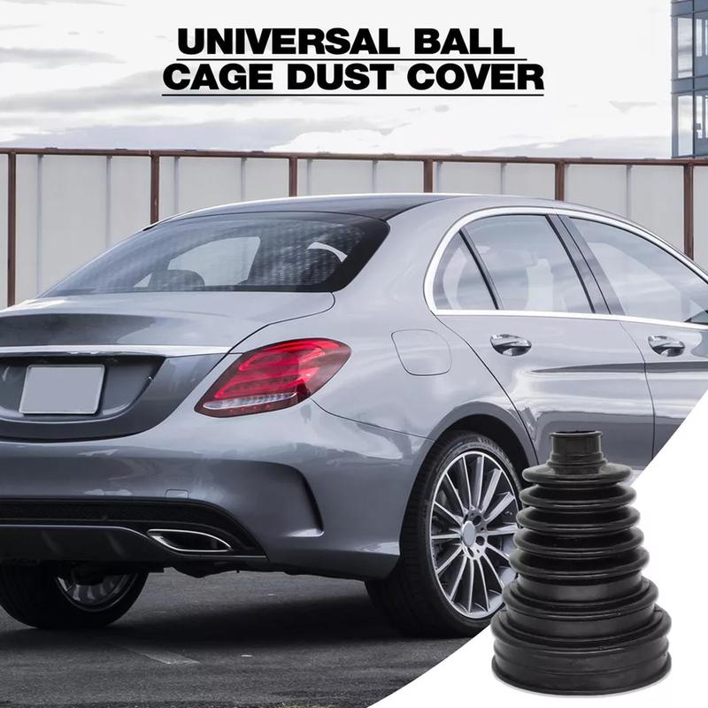 2pcs Universal Car Constant-velocity Dust Cover Car Engines CV Protect Cover Car Ball Cage Dust Cover Black Auto Accessories