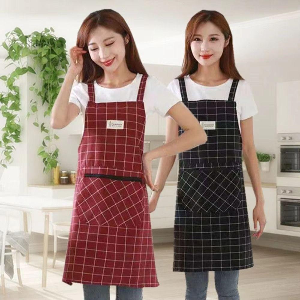 Polyesterová kuchyňská zástěra, pracovní zástěra odolná proti opotřebení, nová olejotěsná baristická zástěra pro domácnost