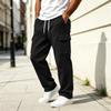 Men's Casual Color Straight Leg Sweatpants with Elastic Waist for Everyday Wear