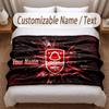 Nottingham Forest Printed Flannel Blanket Custom Name Text Soft Warm Throw For Bedroom Holiday Gift