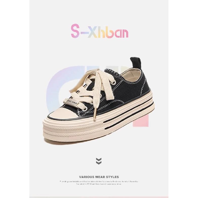Girls' Canvas Shoes, Low-top Sneakers, New Spring and Autumn Casual Children's Shoes, Girls' Single Shoes, Breathable for Older Children
