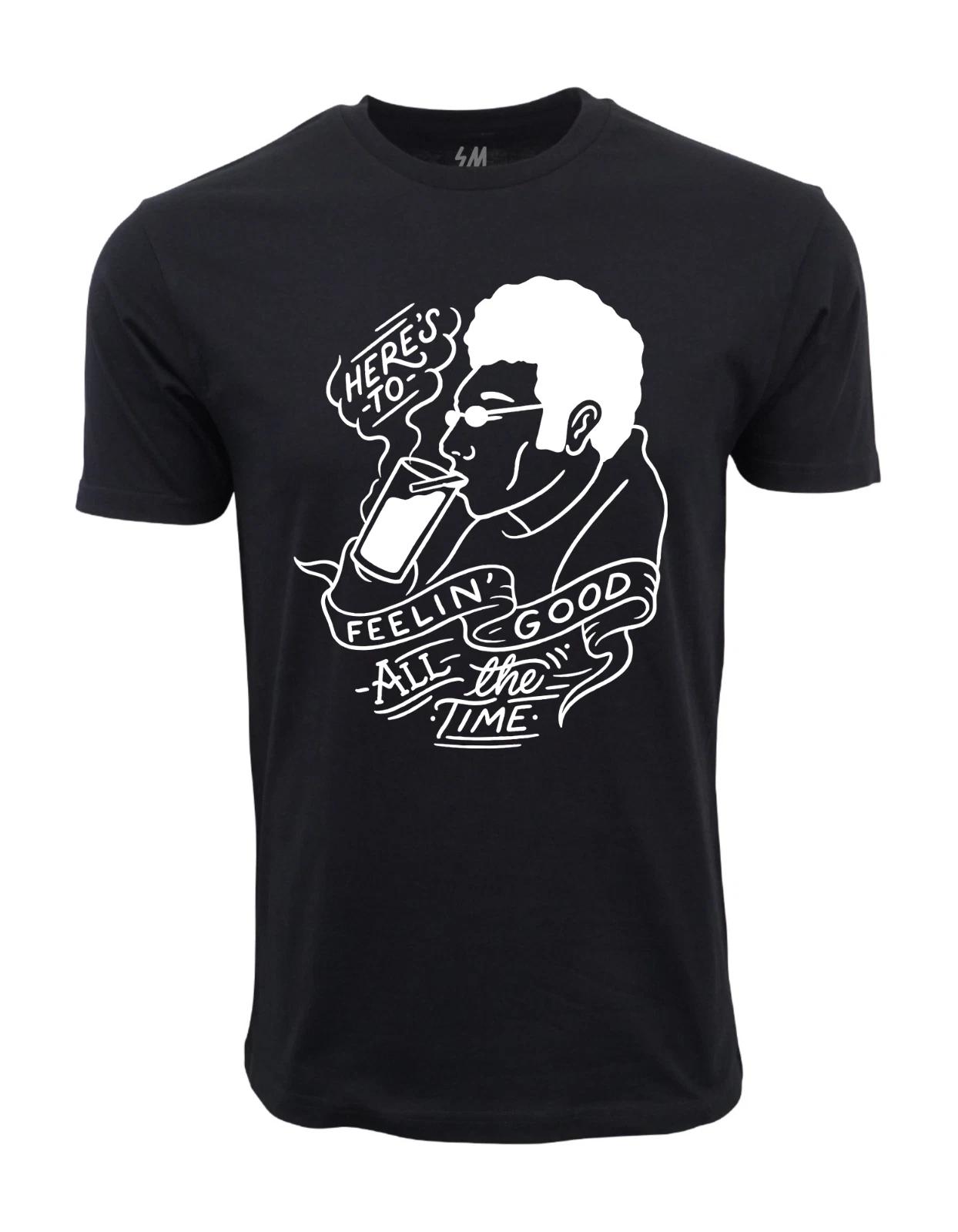 Unisex Adult Casual Graphic Here s To Feeling Good All The Time Gra... XL фото